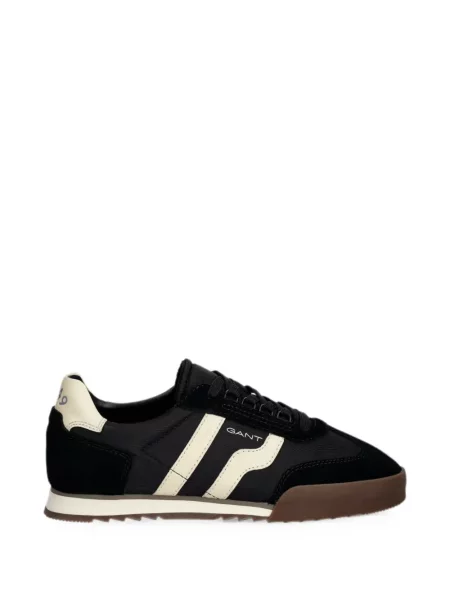 Sneakerși Gant cu șireturi din piele de căprioară negru