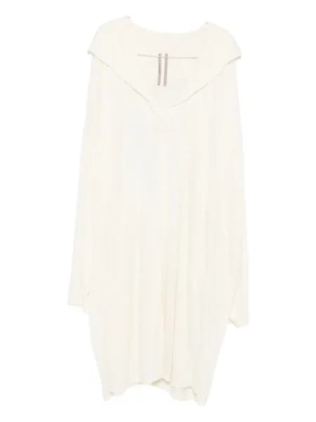 Drapované dlouhé tričko Rick Owens bílé