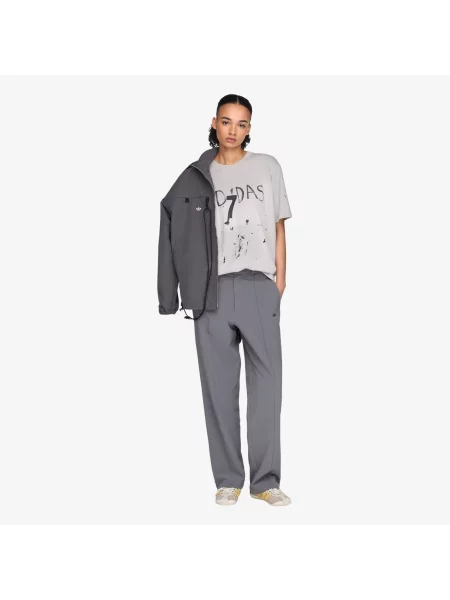 Короткая футболка Adidas Originals с коротким рукавом серая