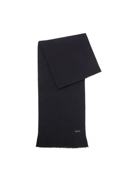 Szal Boss wełniana elegancka czarna