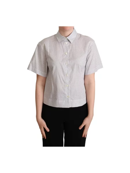 Koszula Dolce And Gabbana w grochy biała