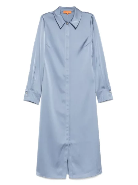 Gulerat rochie midi Stine Goya până la genunchi de costum albastru