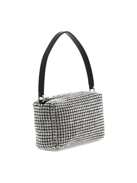 Torebka Alexander Wang skórzana z siateczki szara