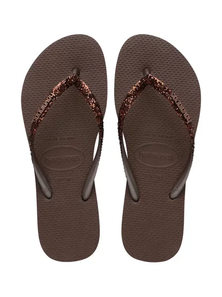Havaianas japonke SLIM GLITTER II rjava