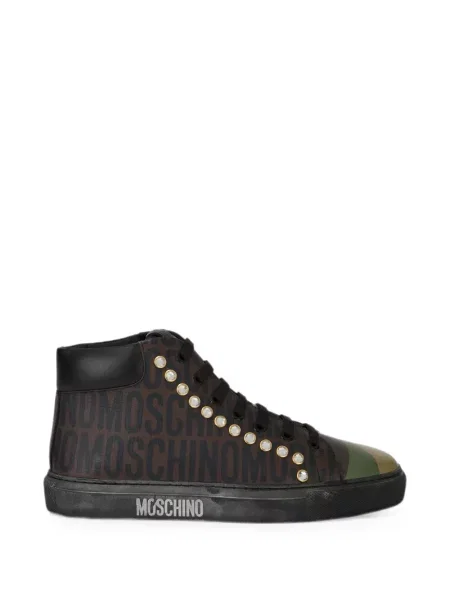 Sneakerși Moschino cu imagine negru