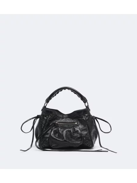Top Balenciaga skórzany czarny
