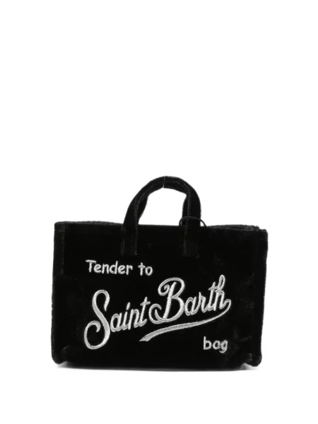 Geantă Mc2 Saint Barth de catifea negru