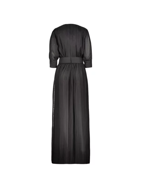 Cu centură rochie maxi Rochas negru