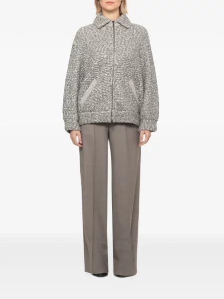Geacă D.exterior cu paiete din tweed gri