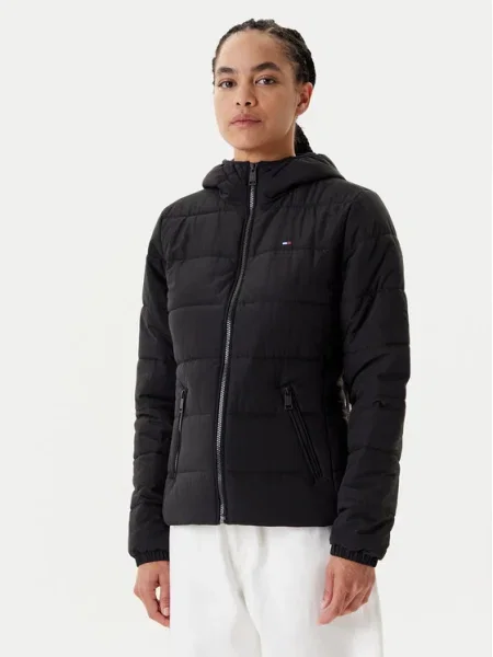 Tommy Jeans Átmeneti kabát fekete