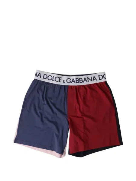 Pantaloni scurți Dolce & Gabbana cu autograf albastru
