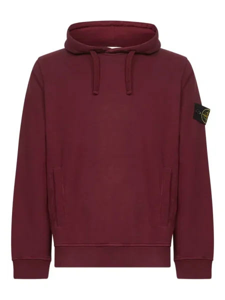 Hanorac cu glugă Stone Island cu strasuri roșu