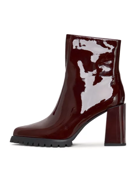 CESARE GASPARI Botine deschis / roșu bordeaux gri