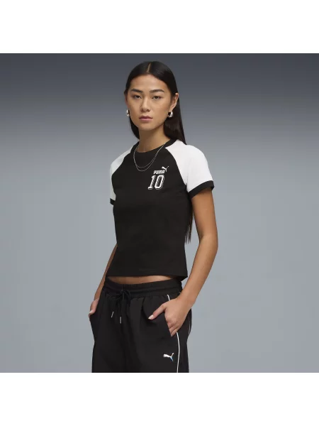 Koszulka FUTURE.PUMA.ARCHIVE z lamówką o wąskim kroju Odzież S czarny