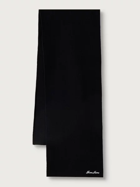 Guess Jeans fular pentru bărbați cu amestec de lână negru