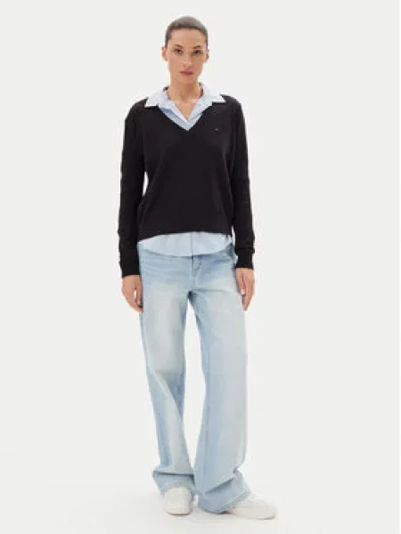 Tommy Jeans Svetr Essential černá