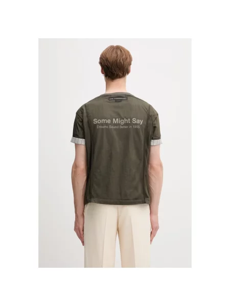 Andersson Bell Overlay Roll-up Cuffs T-shirt zielona