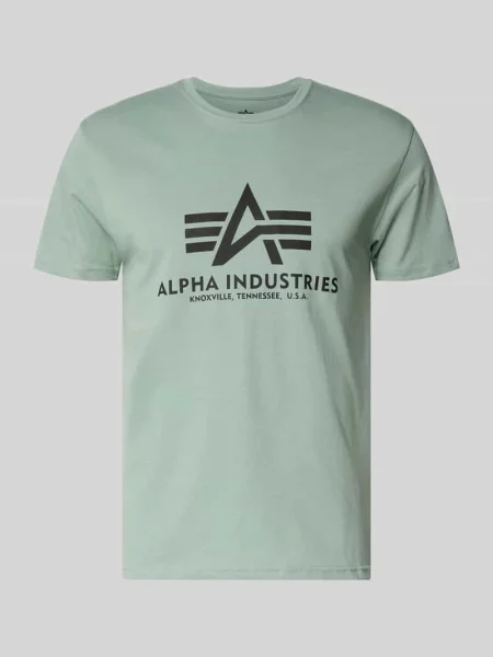 T-shirt z czystej bawełny Alpha Industries zielona