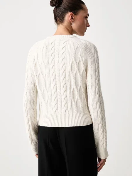 Tommy Hilfiger sweter rozpinany z wełną biały