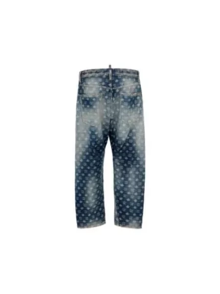 Jeansy straight leg Dsquared2 niebieskie