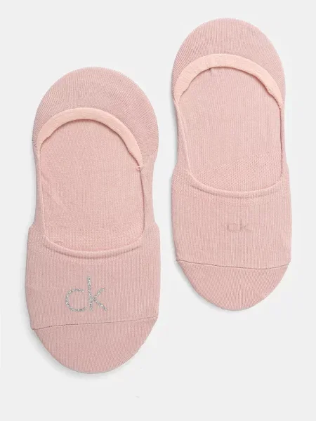 Чорапи Calvin Klein 2 чифта розово
