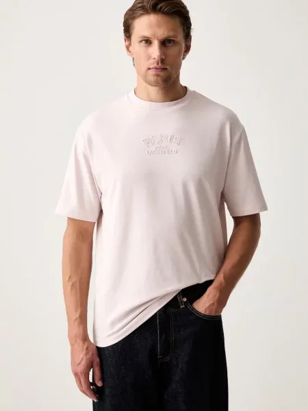 Karl Lagerfeld tricou pentru bărbați din cu roz