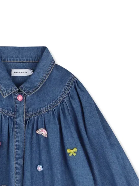 Sukienka jeansowa dziecięca Billieblush niebieska