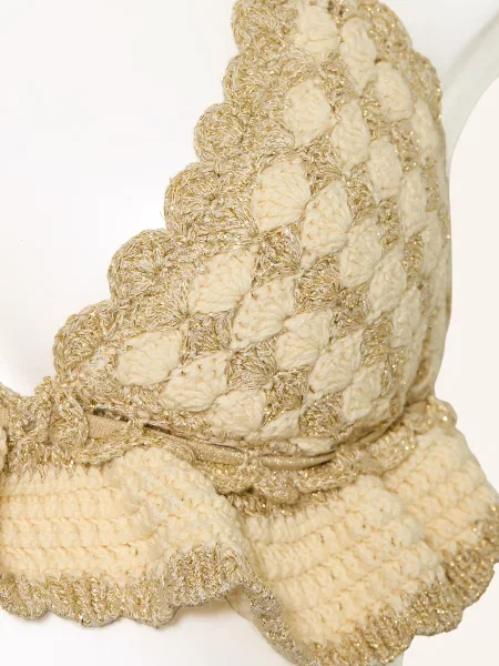 Zimmermann Trojúhelníkové Bikiny Wanderlust S Třpytivou Nití / krémová zlatá