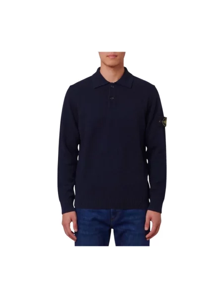 Sweter Stone Island z kamieniami niebieski