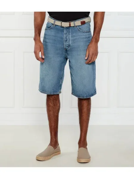 Hugo Blue De blugi pantaloni scurți Skate | Straight fit albastru