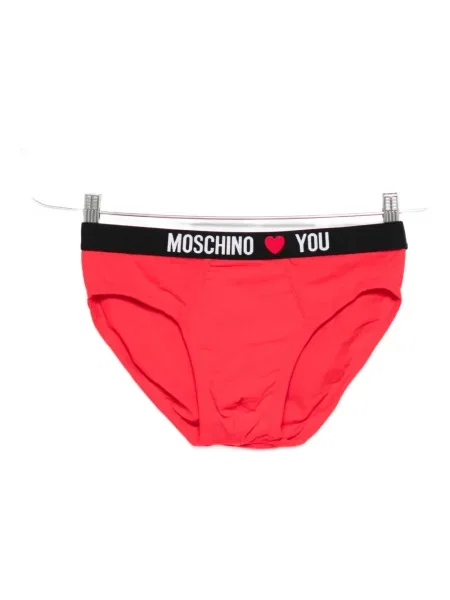 Chiloți multipac Moschino cu autograf roșu