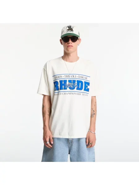 T-shirt Rhude Rhude Chrono Tee Vintage White/ Blue L biała