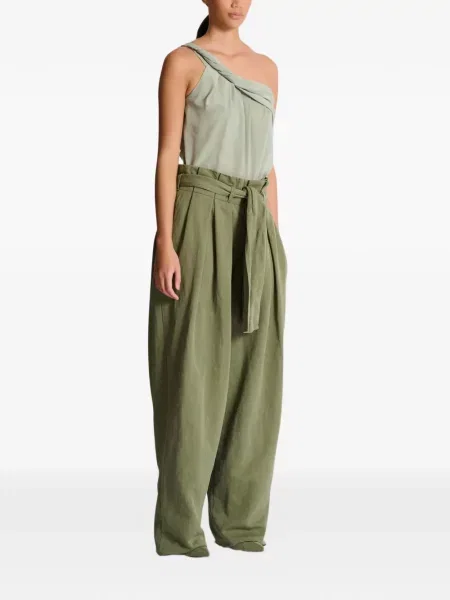 Pantaloni Balmain cu legături verde