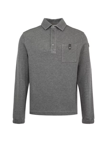 Lung tricou polo Moncler gri