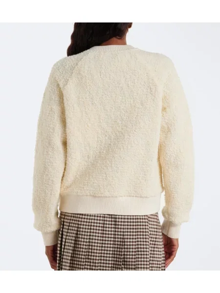 Bouclé cardigan Moncler alb