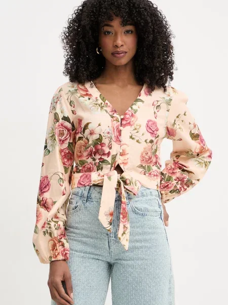 Guess bluza z lanom SHIRLEY oranžna