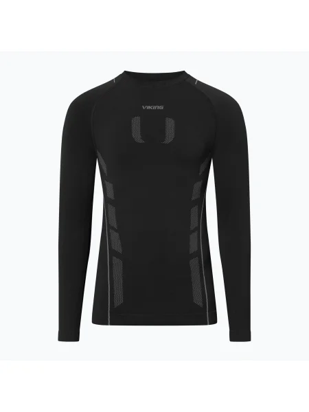 Termoí tričko Longsleeve Viking Eiger black/grey černé