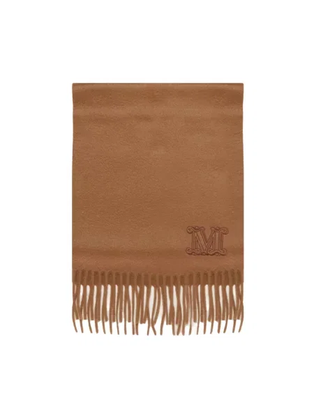 Szal Max Mara wełniana brązowa