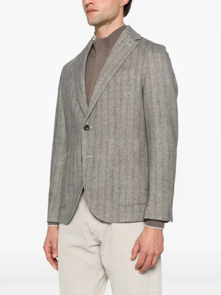 Geacă Circolo 1901 cu imagine cu model herringbone gri