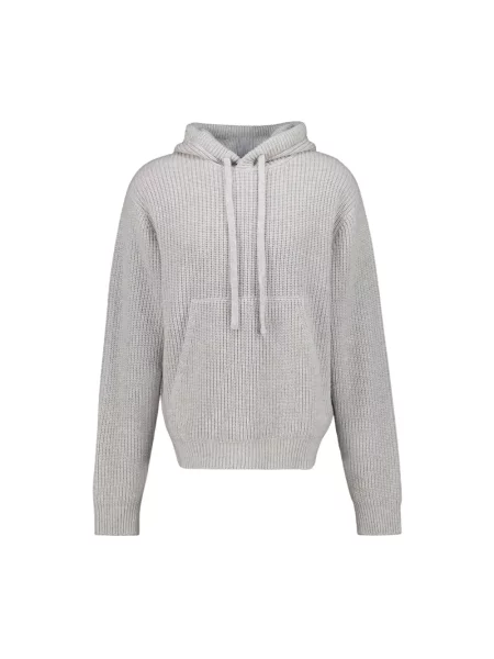 Bluza z kapturem Palm Angels wełniana z logo szara