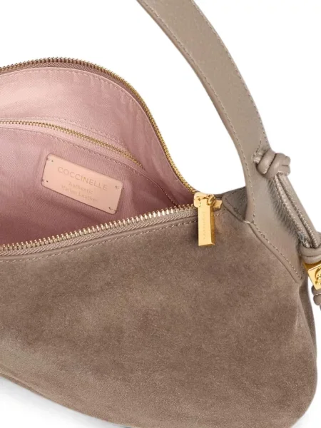 Geantă shopper Coccinelle din piele de căprioară