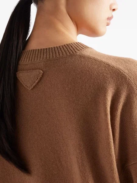 Cardigan Prada din cașmir maro