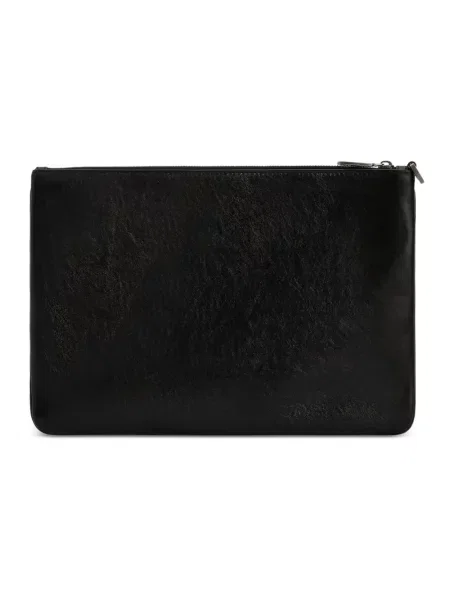 Torba Dolce And Gabbana skórzana z logo czarna