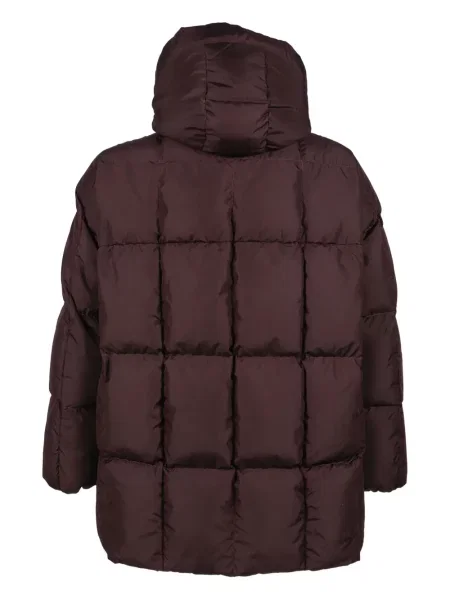 Palton Moncler cu glugă roșu