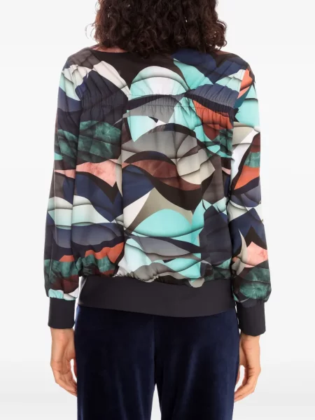 Geacă bomber Lygia & Nanny cu imagine cu imprimeu abstract albastru