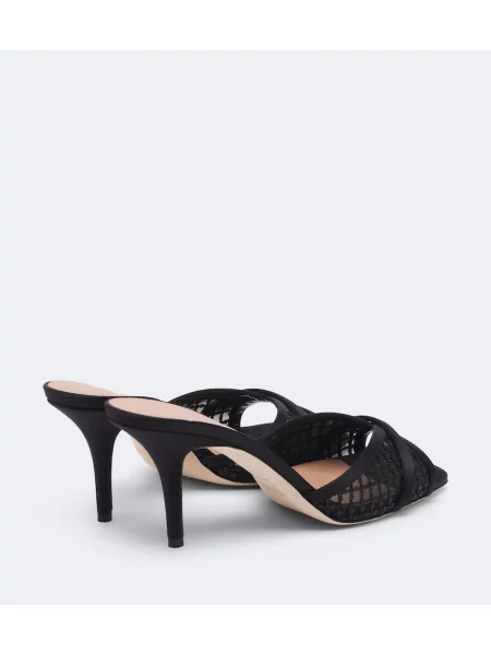 Satenaste mules Malone Souliers črna