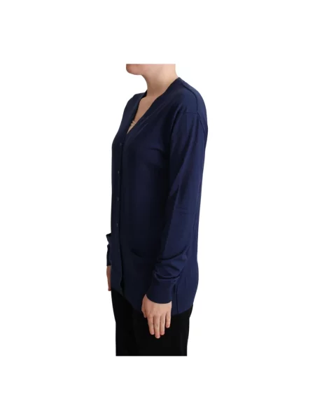 Sweter Dolce And Gabbana wełniany elegancki niebieski