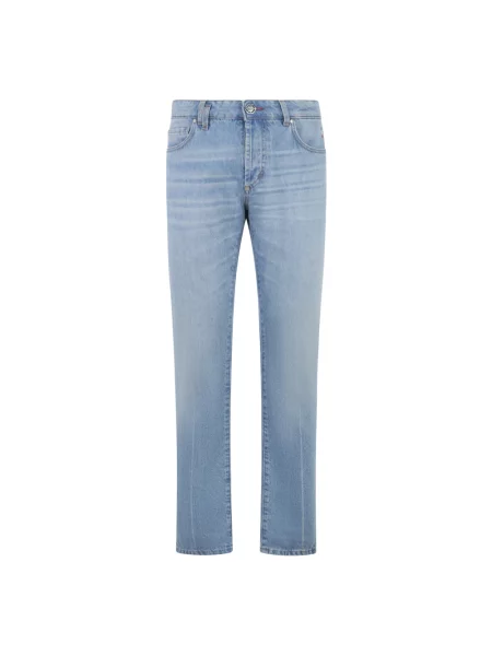 Jeansy straight leg Philipp Plein niebieskie