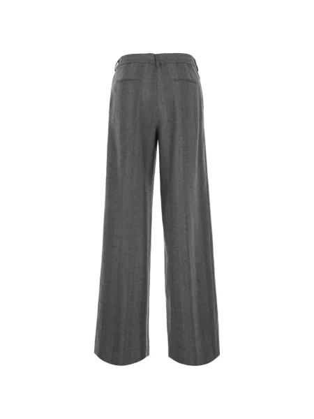 Pantaloni Pt Torino cu model herringbone gri