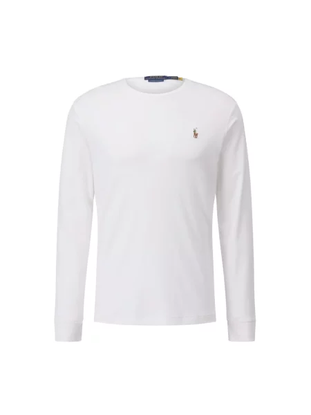 Lekka bluzka z długim rękawem Polo Ralph Lauren z długim rękawem biała